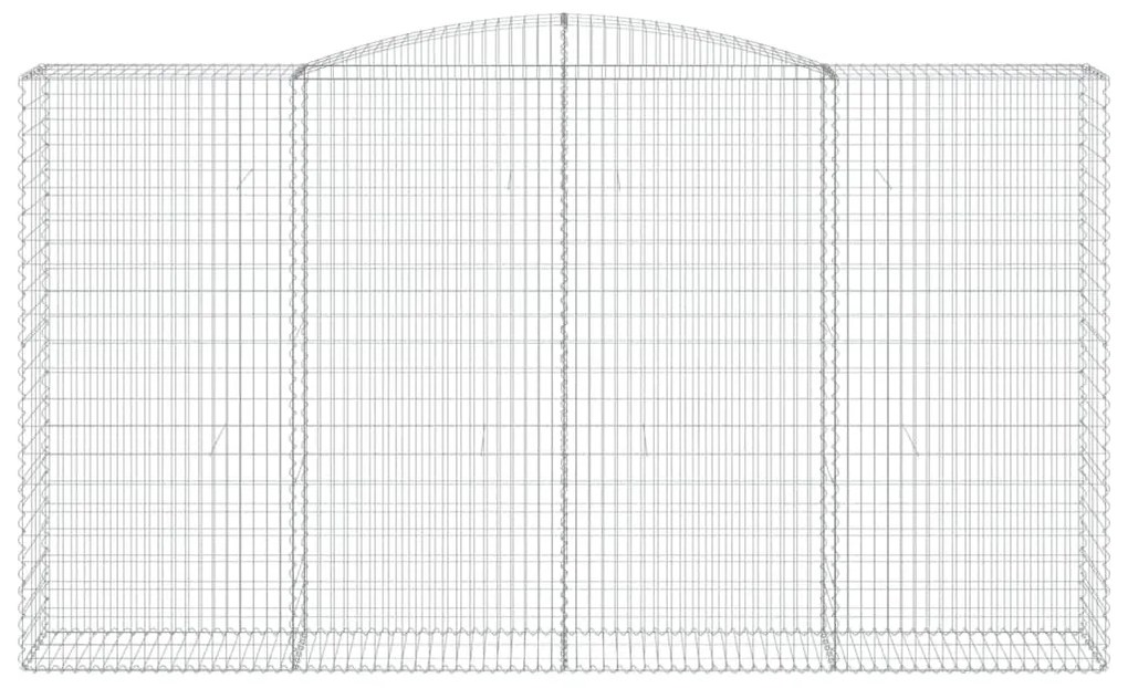 8 db íves horganyzott vas gabion kosár 400x50x220/240 cm