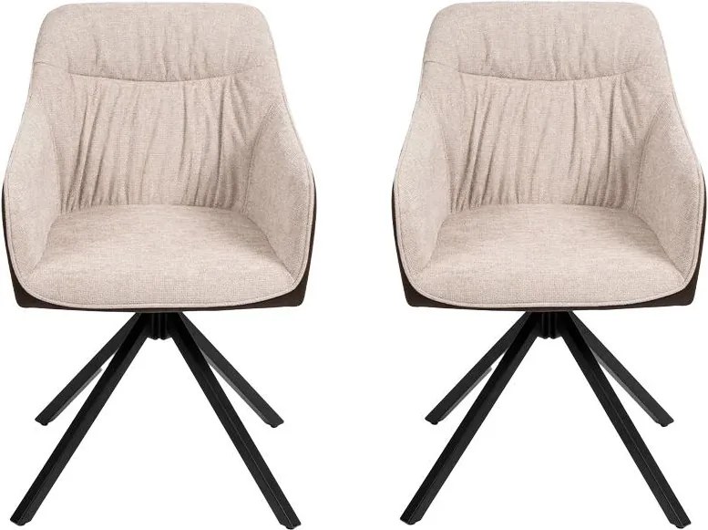 Avenberg LARO Étkezőszék szett - 2db, forgó, bézs-barna