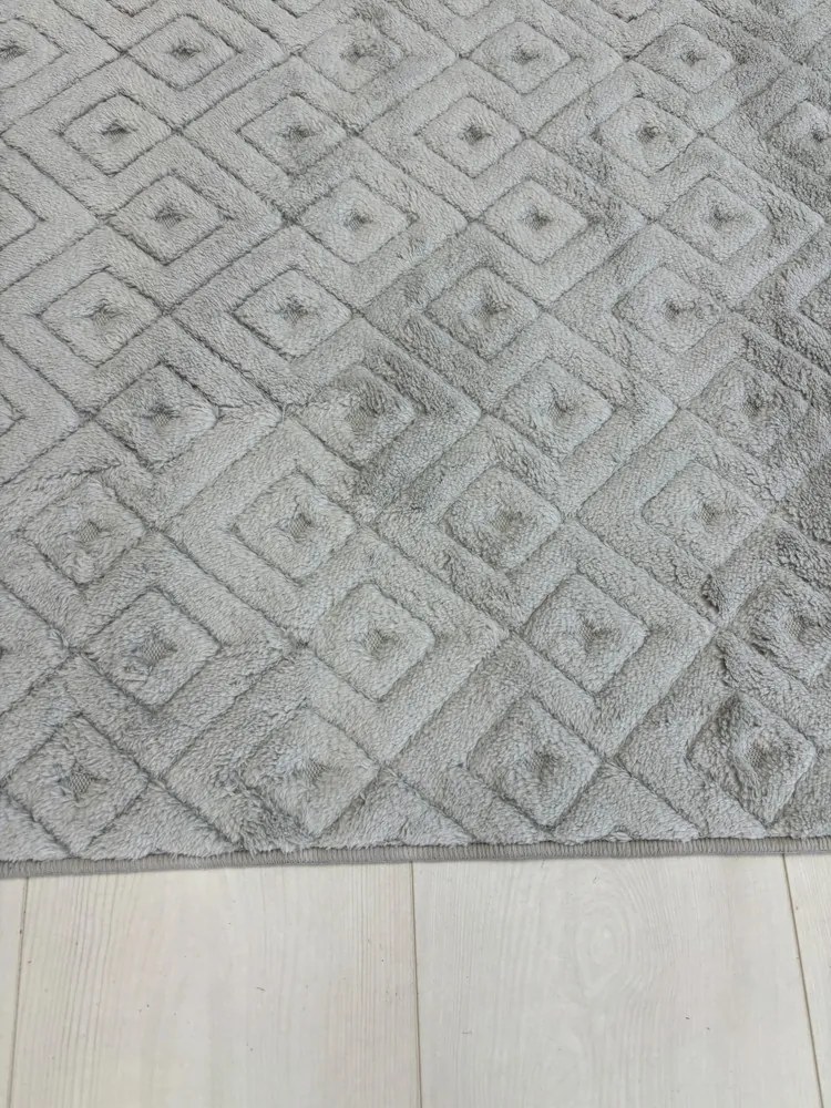 Salerno 3649 szürke shaggy szőnyeg 160x220 cm