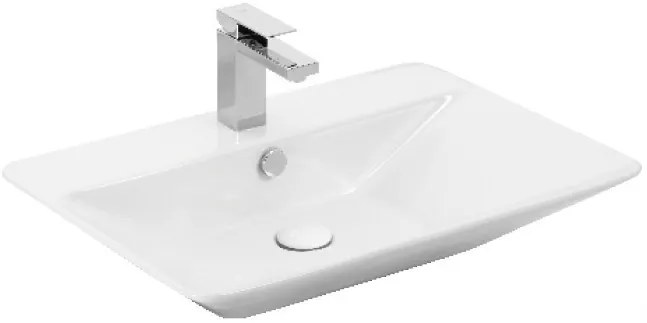 Sanovit TEODORA - PULTRA ültethető - Top Counter - porcelán mosdó - - 65 x 46 cm