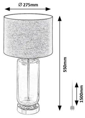 Rabalux 74049 - Asztali lámpa RIEN 1xE27/60W/230V