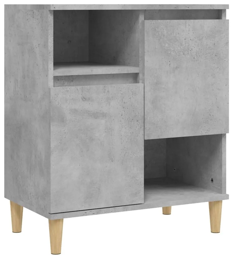 2 db betonszürke szerelt fa tálalószekrény 60 x 35 x 70 cm