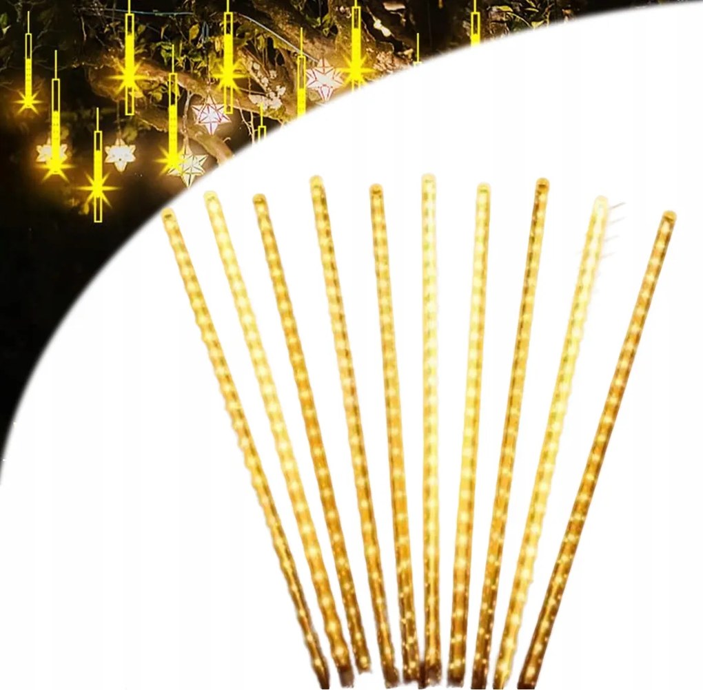 Kültéri Lámpák Jégcsap Led 30CM x10 Hóesés Meteor Függöny