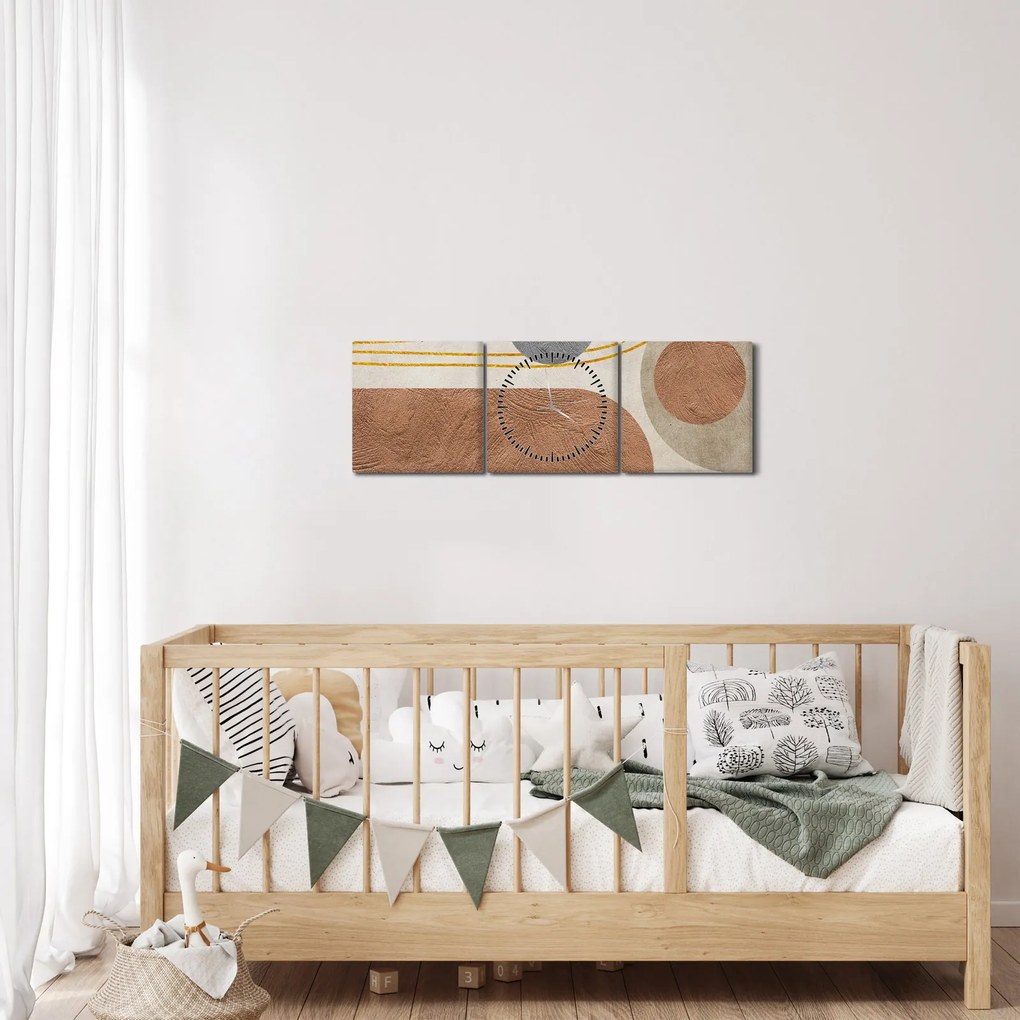 Kép - Modern kollázs (órával) (90x30 cm)