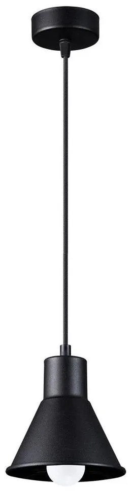 Sollux SL.0985 - Csillár zsinóron TALEJA 1xE27/60W/230V fekete