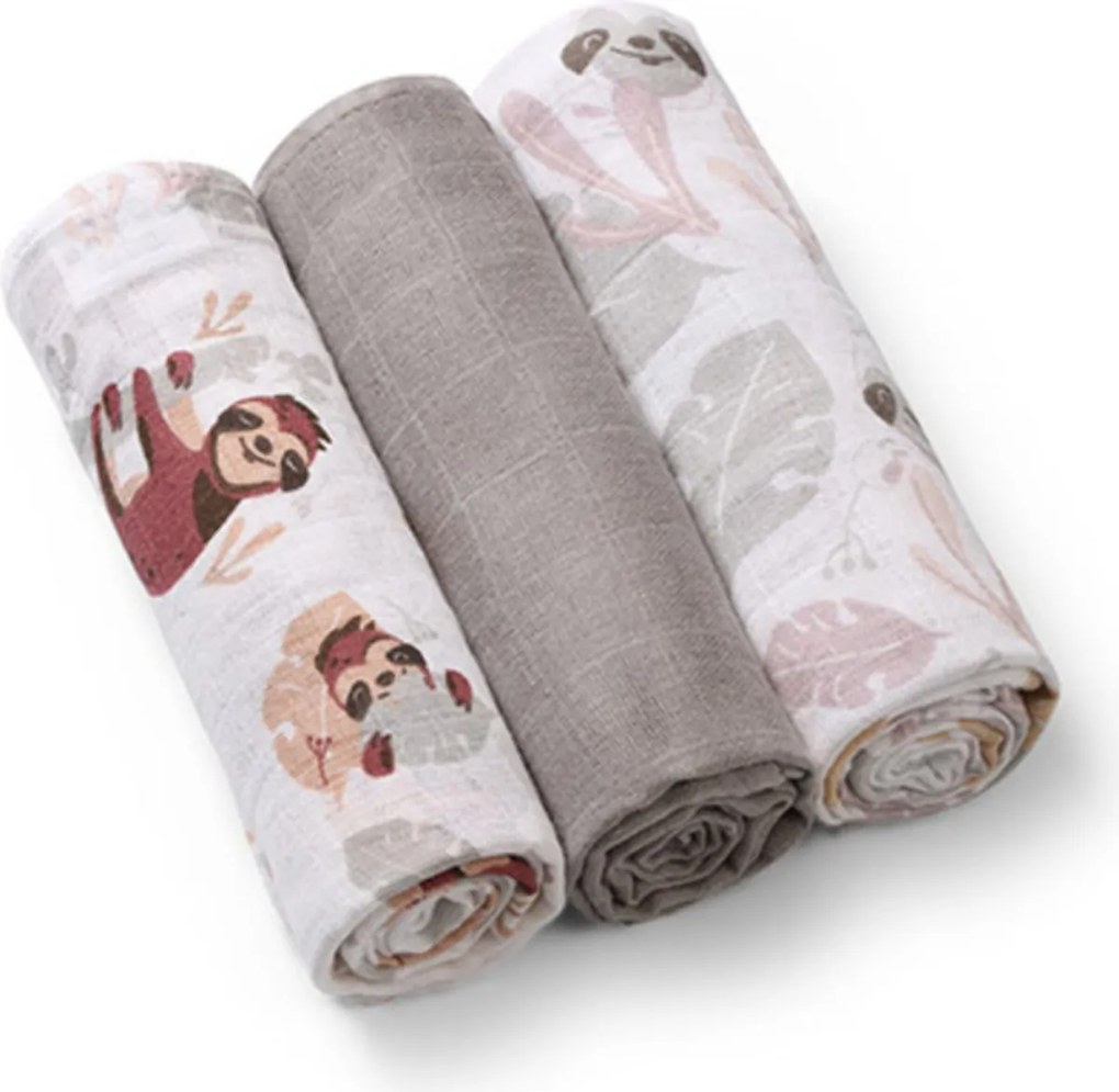 Muslin - szuper puha pelenka, 3 db, Lemur - szürke
