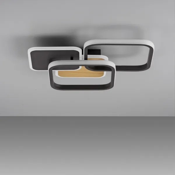 Leuchten Direkt 14117-78 - LED Mennyezeti lámpa SEVENT LED/36W/230V fekete/barna