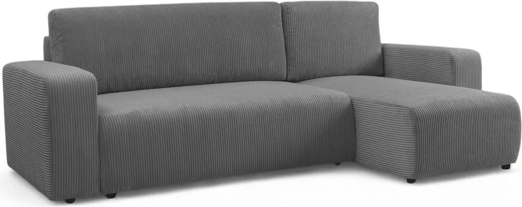 Avia Mini kinyitható sarokkanapé, univerzális állás - grafitszürke Lincoln 90 kord