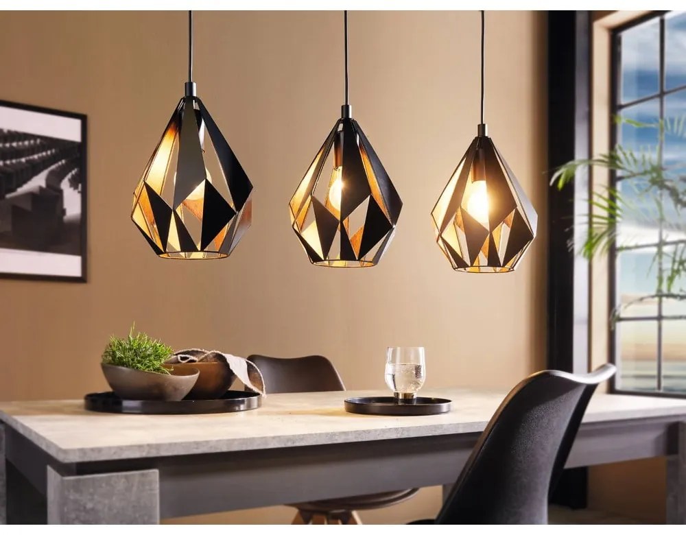 Fekete függőlámpa fém búrával CARLTON 1 – EGLO