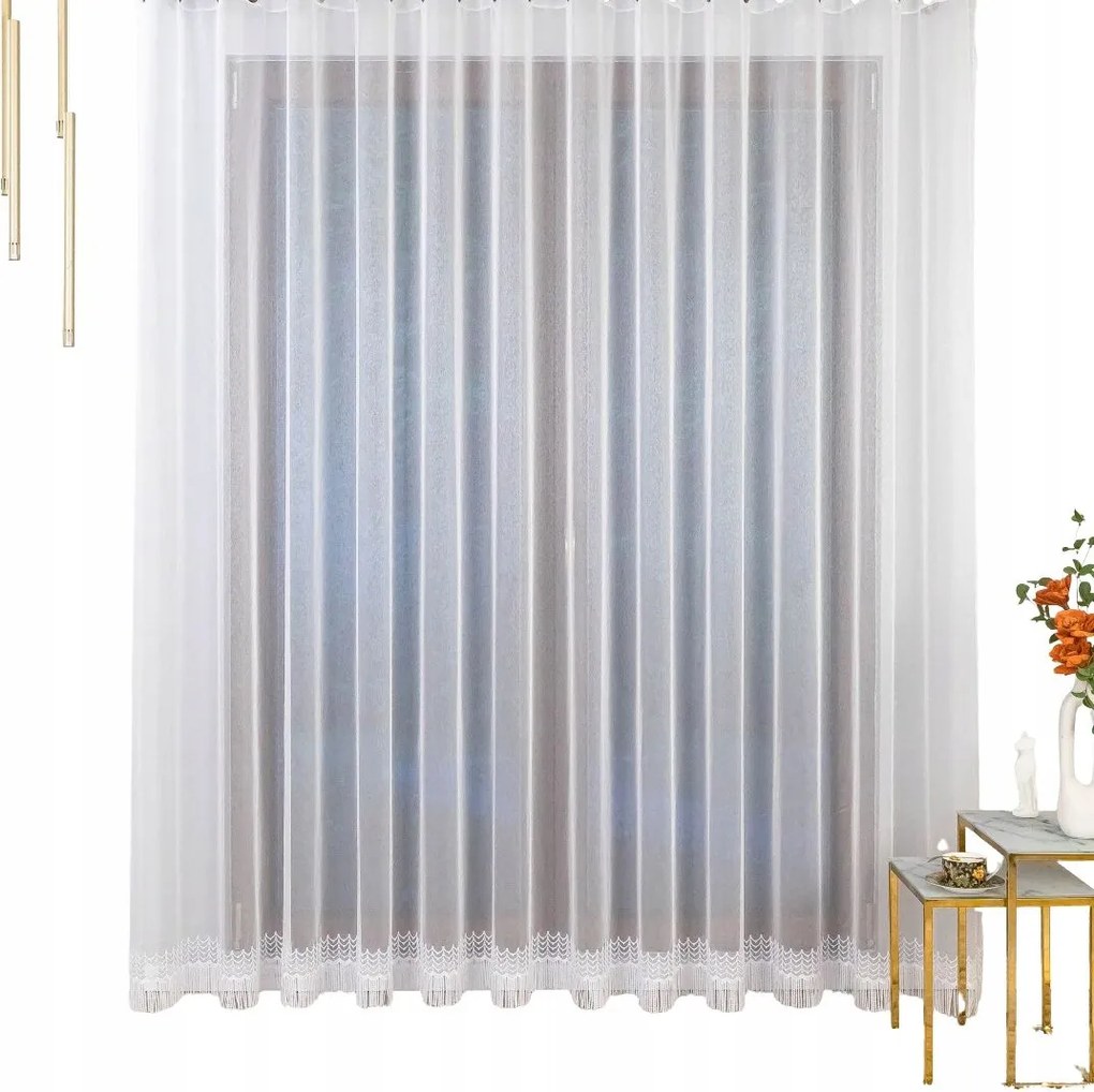 Napellenzőből készült függöny ráncoló szalaggal, rojtokkal 400X175