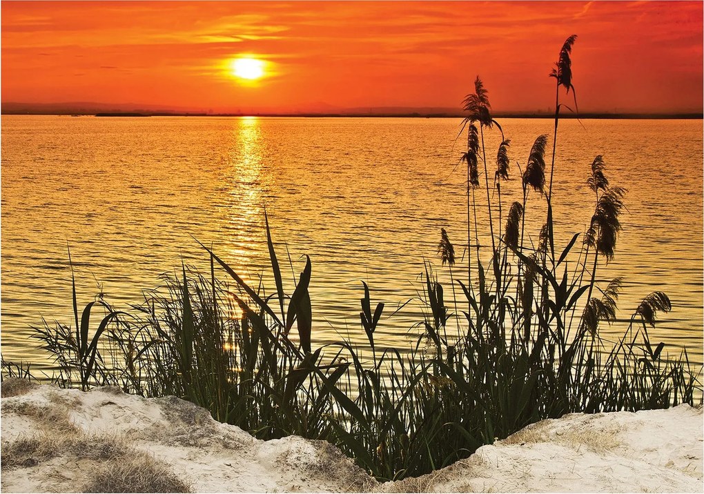 Fotótapéta Naplemente Tó Vinyl tenger 416x254 +ragasztó