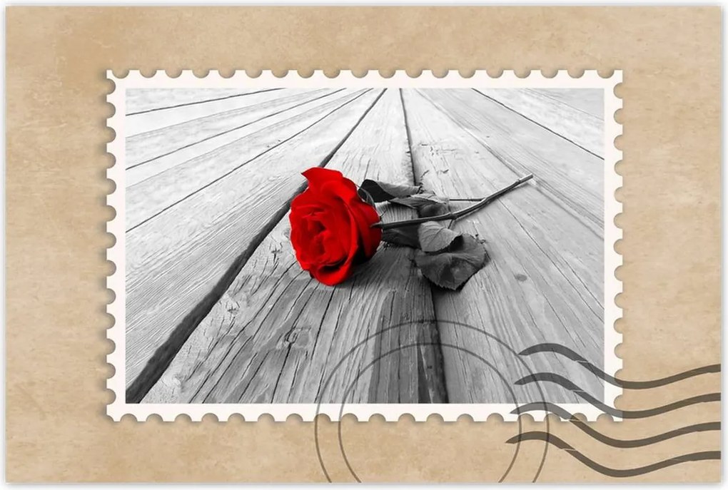 Poszterek 90x60 Vörös rózsa a fán