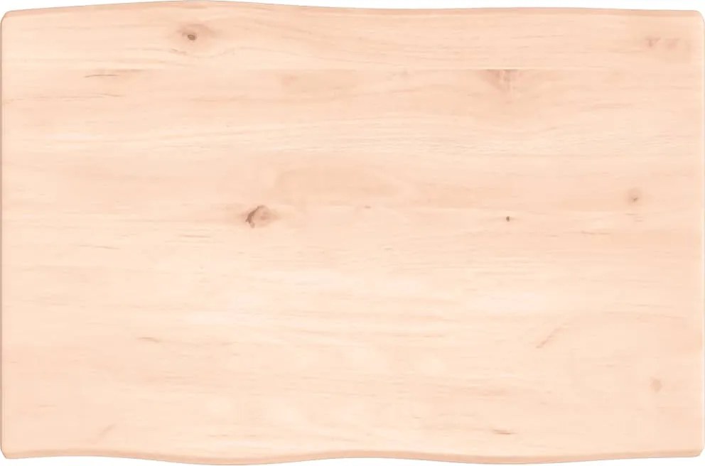 vidaXL asztallap 60x40x2 cm kezeletlen tömörfa tölgyfa élőszegélyes