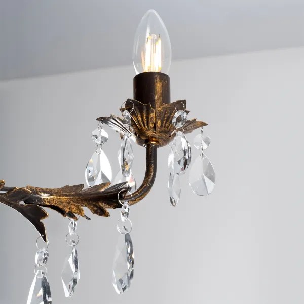 ONLI - Csillár láncon TERESA 3xE14/6W/230V bronz