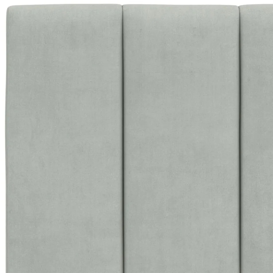 világosszürke bársony ágykeret matrac nélkül Hanko 140 x 190 cm