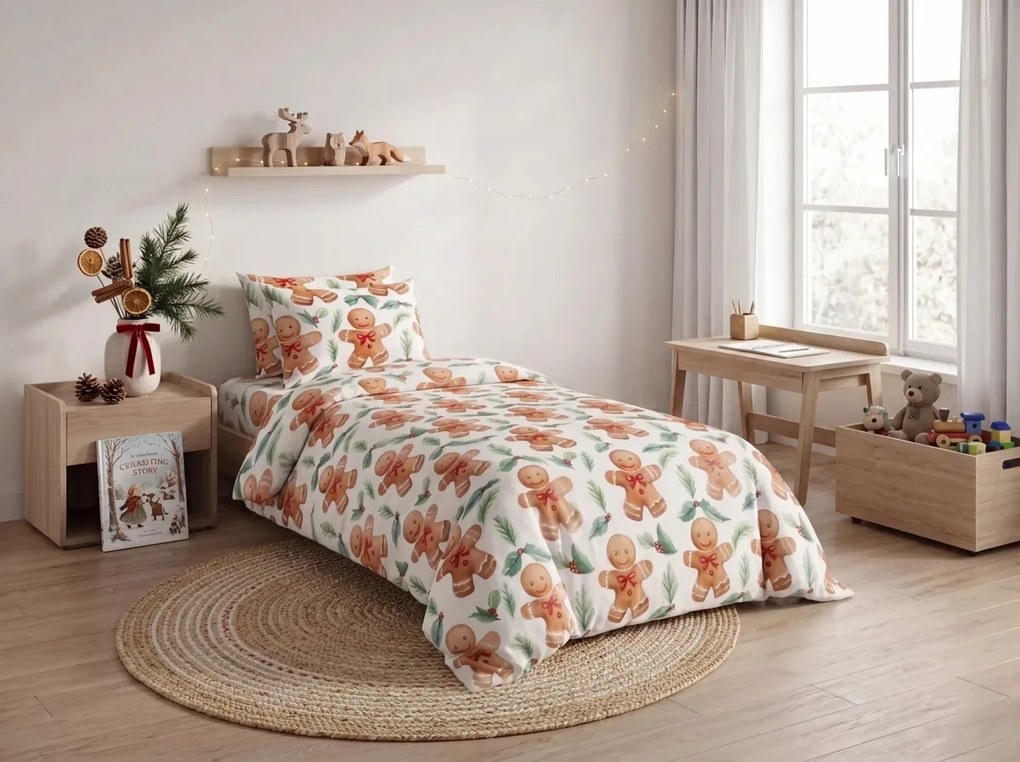 Flanel ágyneműhuzat MERRY GINGER színes kivitel Ágyneműhuzat mérete: 70 x 90 cm | 140 x 220 cm