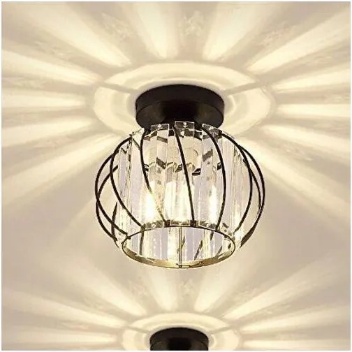 Mennyezeti lámpa BELLA, 1x E27 (max. 40 W), 230 V, Ø 20 cm, fekete