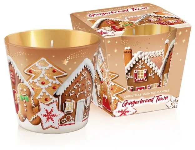 Illatgyertya pohár Gingerbread Town mézeskalács illatú 115 g