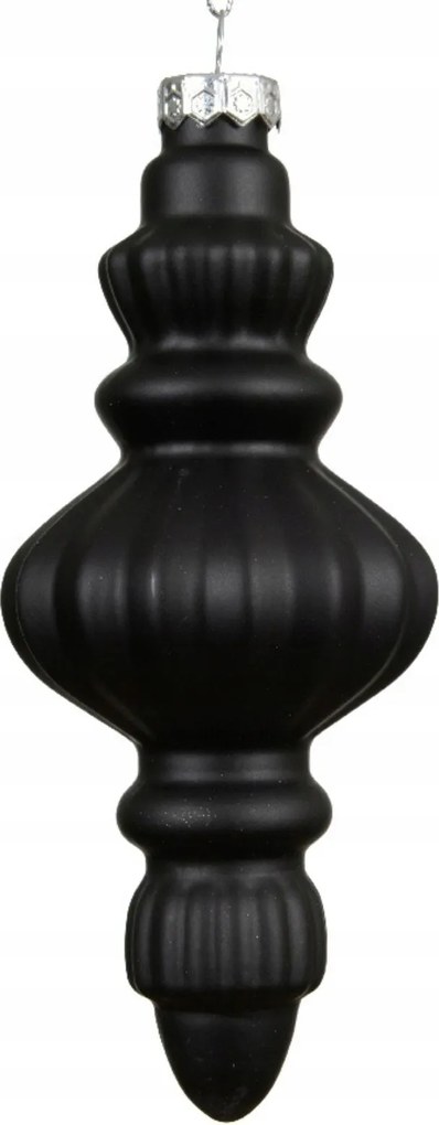 Fekete matt karácsonyfadísz elegáns karácsonyfadísz