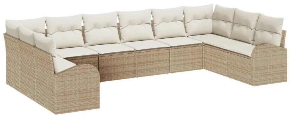 Kerti Kanapé Szett párnával tárolóval 10 pcs Beige és krém