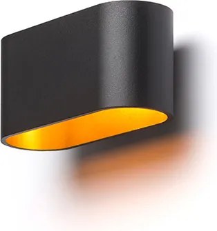 RENDL MARIO matná černá/zlatá 230V LED G9 5W