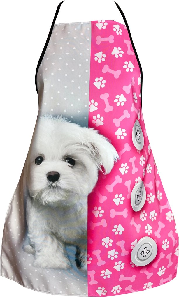 Konyhai Kötény Máltai Kutyával konyhai kötény máltai