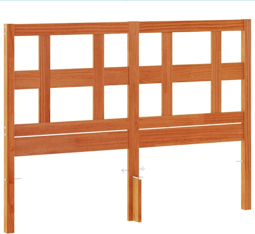 vidaXL viaszbarna tömör fenyőfa fejtámla 135 cm