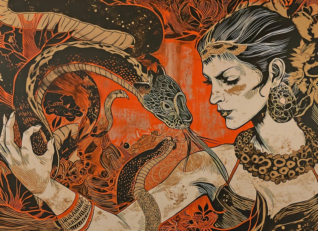 Poszter 55x40cm Beszélgetés a kígyóval