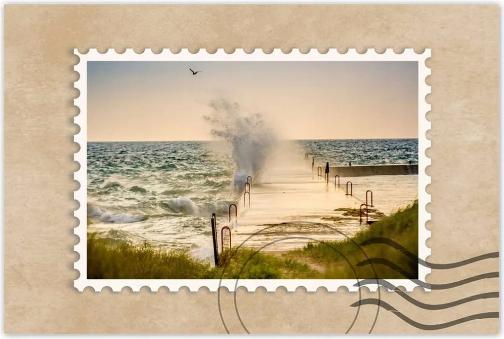 Poszterek 90x60 Tengeri hullám Tengerpart