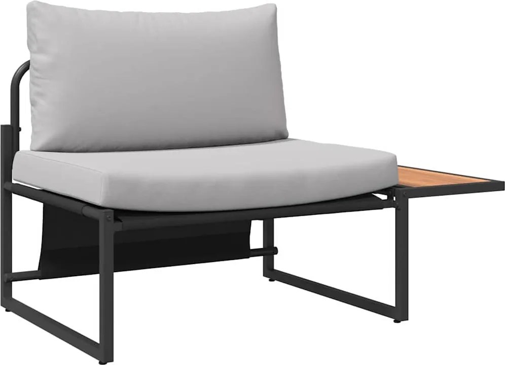 vidaXL Kerti Kanapé Szett 2 pcs Világosszürke Acél