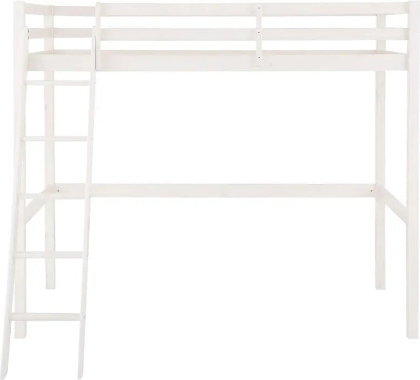 Alpi2 fehér magasított ágy borovi fenyőből - Støraa