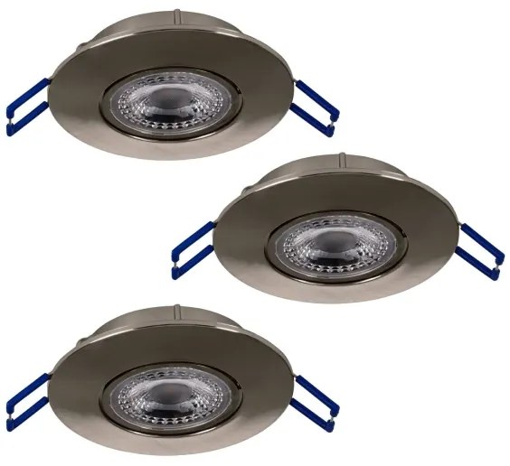 Eglo 75765 - KÉSZLET 3x LED Beépíthető lámpa ZUJAR LED/3,4W/230V króm