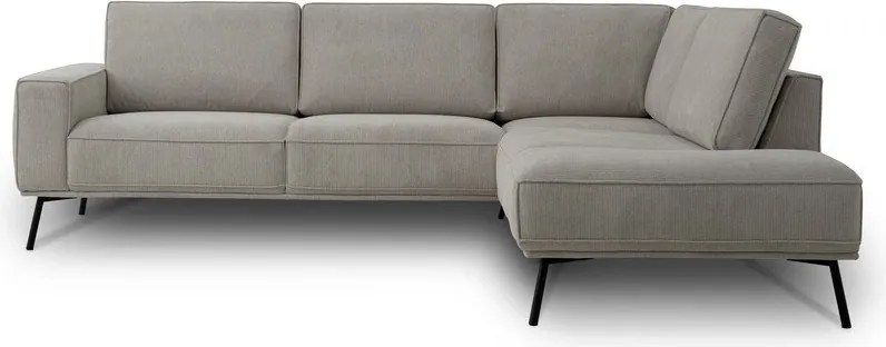 Szürkésbézs zsenília sarokkanapé (jobb oldali-L alakú) Amsterdam – Scandic