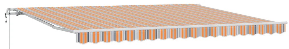 Automatikus Behúzható Napellenző Többszínű Csíkos 450x300 cm