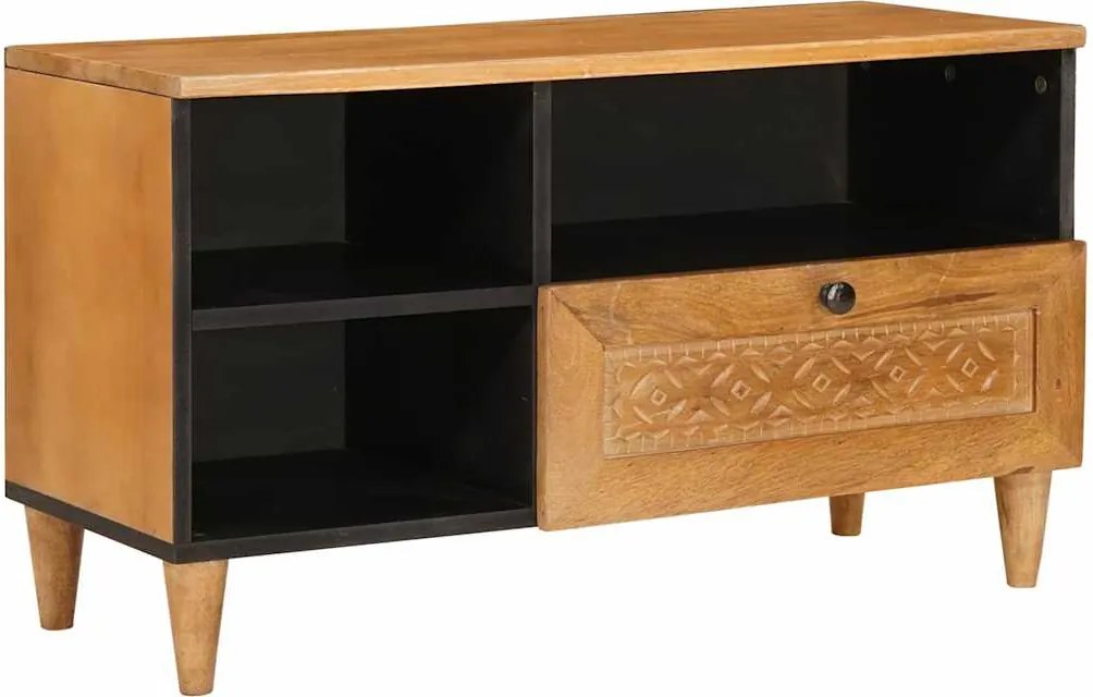 vidaXL TV egységek fiókkal Világos Barna 80 x 33 x 46 cm Faanyag