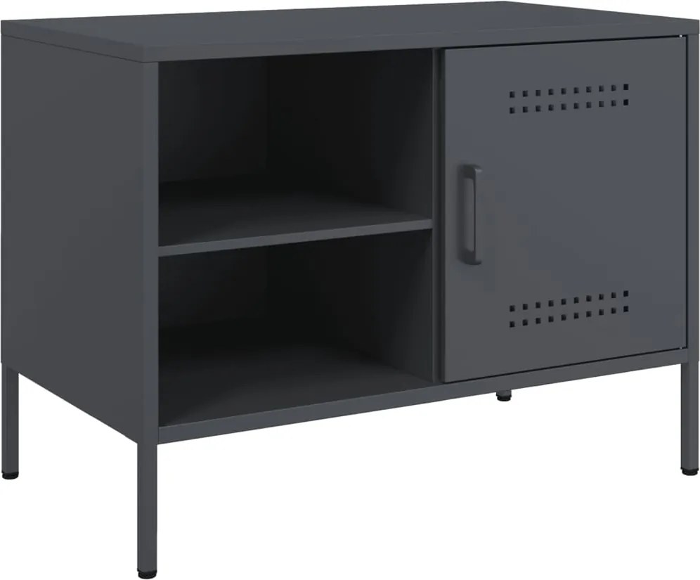 vidaXL antracitszürke acél TV-szekrény 68 x 39 x 50,5 cm