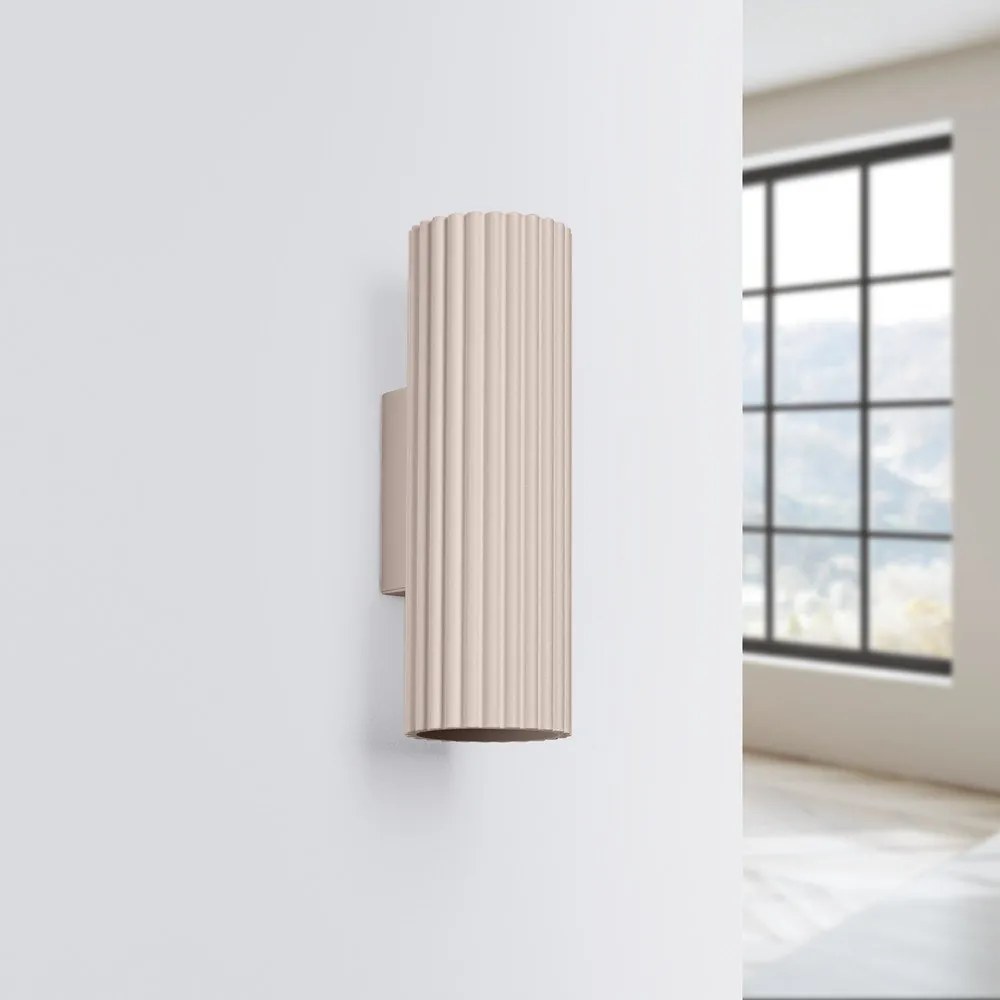 Szürkésbarna fém fali lámpa ø 6,5 cm Gleam – Sollux