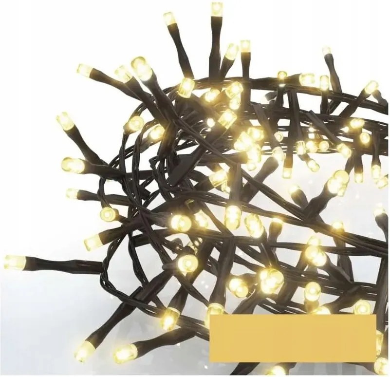 Karácsonyfa fényfüzér IP44 600 Led 12m Classic Cluster sündisznó meleg fehér D4BW03