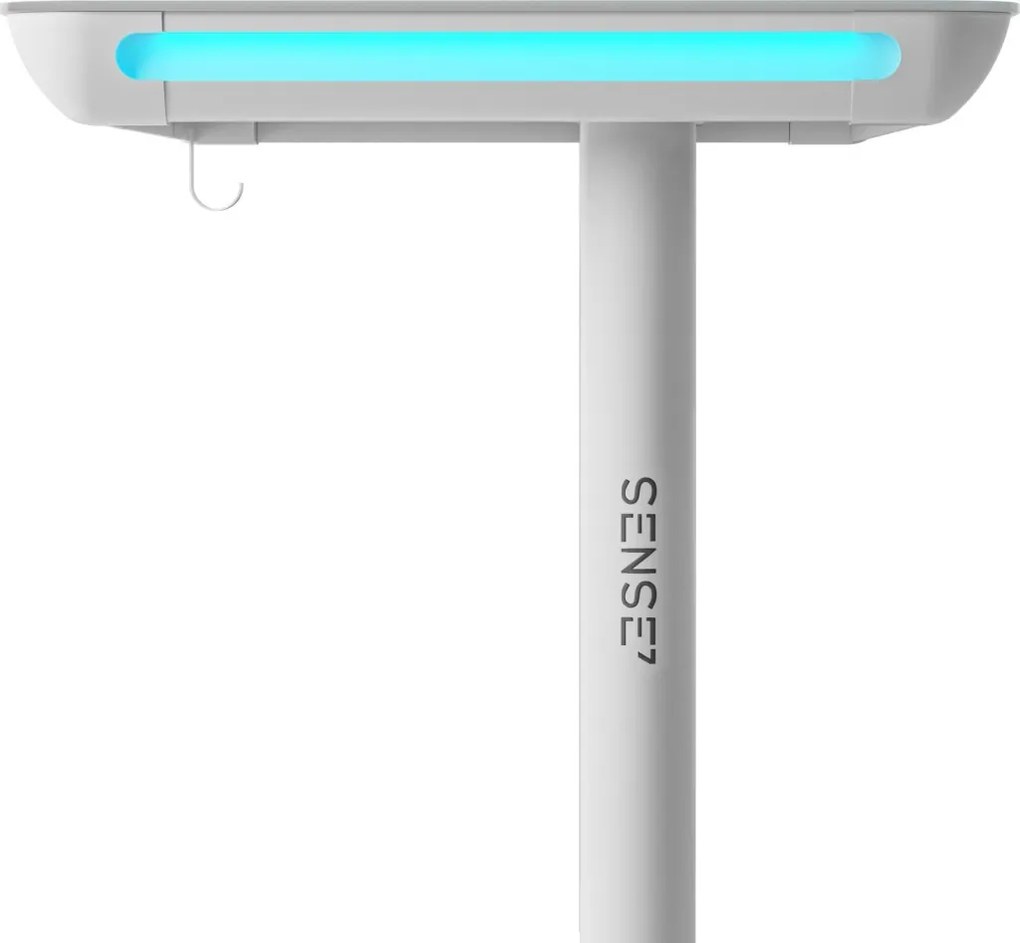 NOMO állítható magasságú elektromos íróasztal, 120x60cm, USB, RBG, fehér