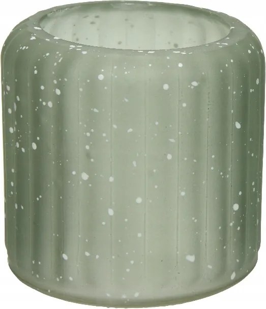 Stílusos Pöttyös Dekoratív Üveg Gyertyatartó 7,5x8CM