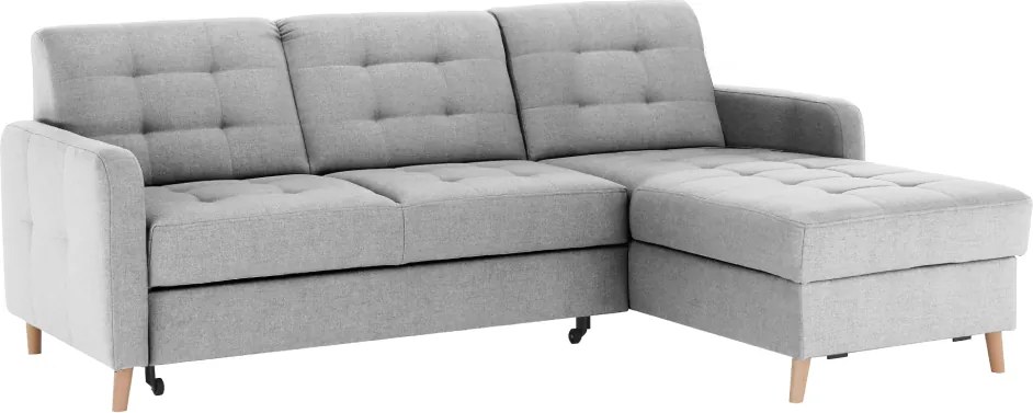 Univerzális sarokgarnitúra, világosszürke, VISBY