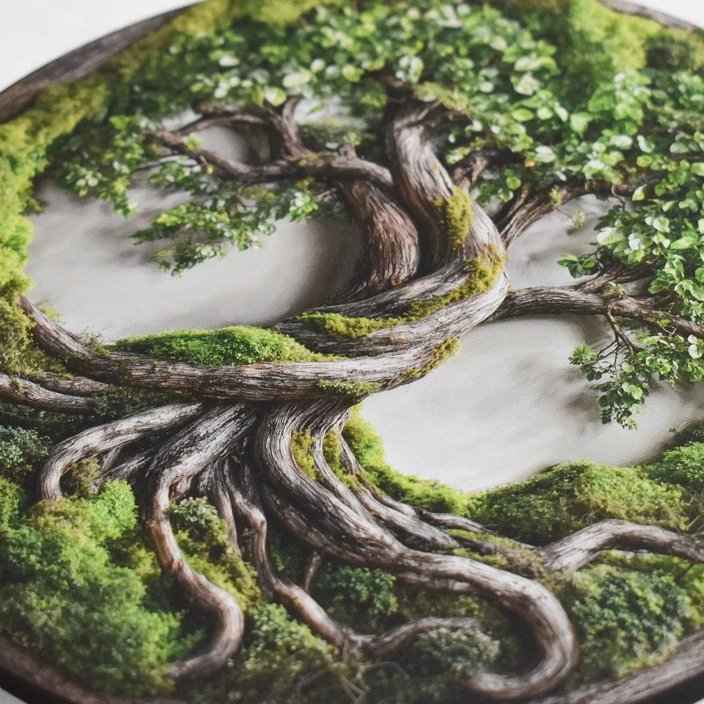 DUBLEZ | Moha Életfa – Luxus hatású fa falikép természetes megjelenéssel