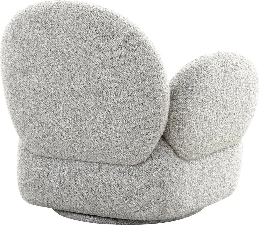 Világosszürke buklé fotel Messina – House Nordic