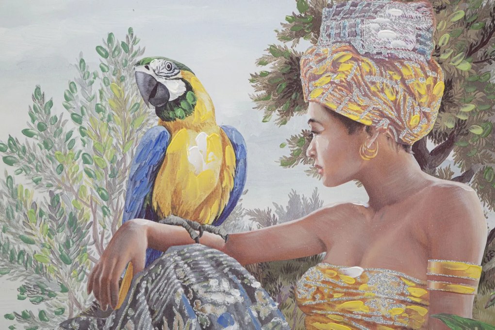 Kézzel készített falfestmény kenda orizzontal 120x3x90cm