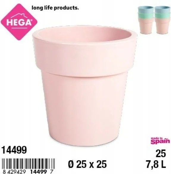 Kerek virágtartó 25cm,1db