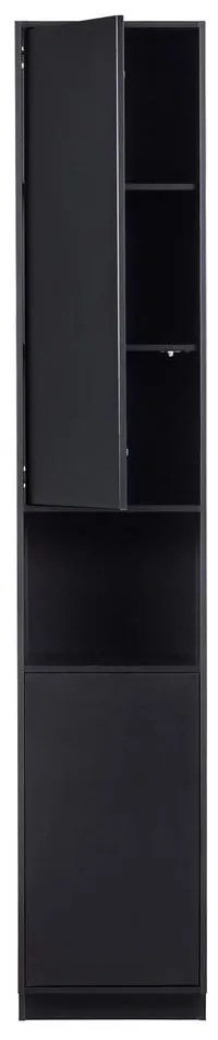 Fekete borovi fenyő moduláris könyvespolc 190x210 cm Finca – WOOOD