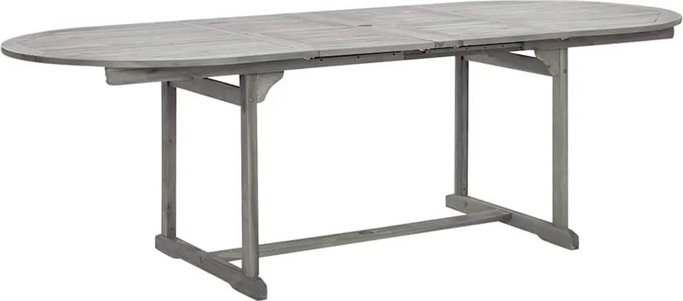 vidaXL tömör akácfa kerti étkezőasztal (160-240) x 100 x 75 cm