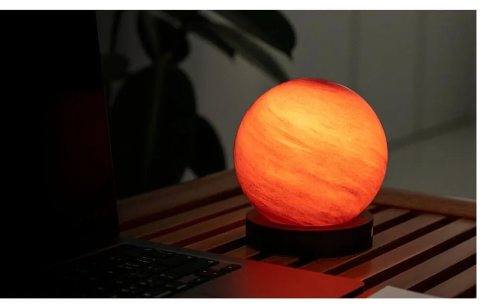 Sötétbarna USB fénydekoráció ø 12 cm Sand Storm – Gingko