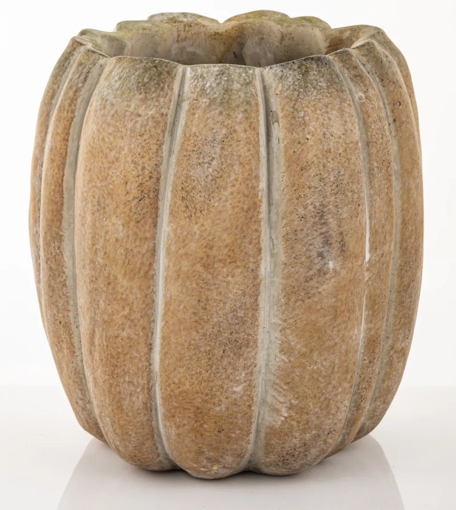 Cement Barna virágtartó kaspó, Szürke 21,5x20x20cm