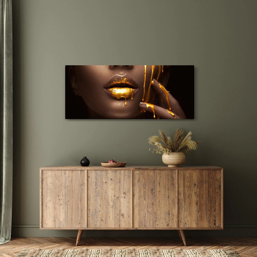 Kép - Nő arany ajkal (120x50 cm)